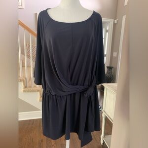 18/20 Women’s Navy Blue Dolman Sleeve Cocktail Dress with Scoop Neck, EUC